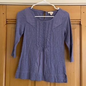 Meadow Rue 3/4 sleeve blouse color light blue size XS